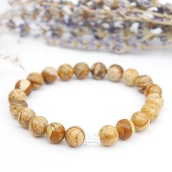 Bracelet en Jaspe Paysage - Clairvoyance et Créativité -