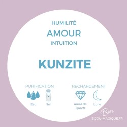 Bracelet en Kunzite AAA - Amour et Intuition -