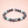 Bracelet en Larvikite et Amazonite - Bijou-Magique.Fr