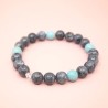 Bracelet en Larvikite et Amazonite - Bijou-Magique.Fr