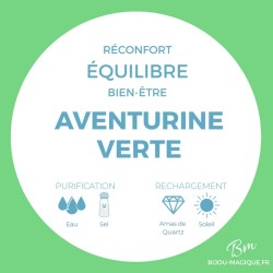 Bracelet en Aventurine verte - Chance et Prospérité -