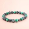 Bracelet Création en Larvikite et Malachite - Bijou Magique