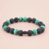 Bracelet en Pierre de Lave et Malachite - Bijou-Magique.fr