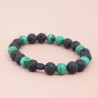 Bracelet en Pierre de Lave et Malachite - Bijou-Magique.fr