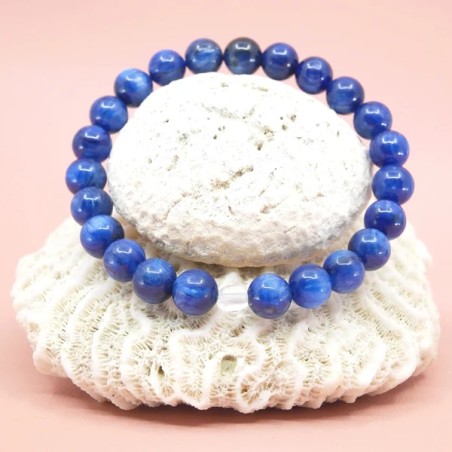 Bracelet en Cyanite AAA - Intuition, Tranquillité, Logique -
