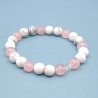 Bracelet "Douceur" - Howlite et Quartz Rose