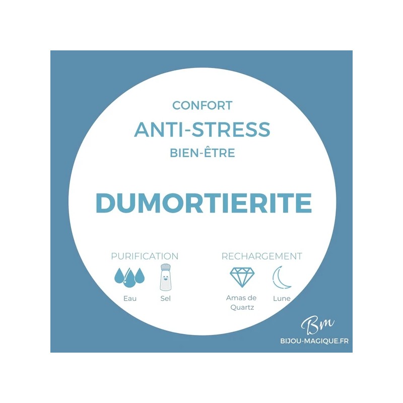 Bracelet en Dumortierite AAA - Anti-Stress et Bien-être