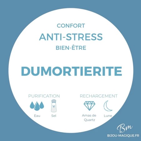 Bracelet en Dumortierite AAA - Anti-Stress et Bien-être