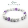 Bracelet "Sérénité" en Howlite et Améthyste - Bijou Magique