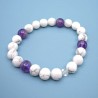 Bracelet "Sérénité" en Howlite et Améthyste - Bijou Magique