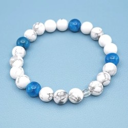 Bracelet "Sérénité" en Howlite et Apatite - Bijou Magique