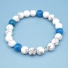 Bracelet "Sérénité" en Howlite et Apatite - Bijou Magique