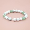 Bracelet "Sérénité" en Howlite et Aventurine Verte - Bijou Magique
